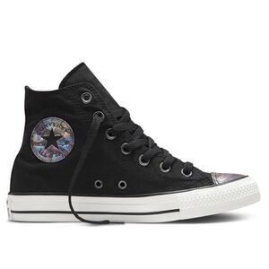 Women's Converse Chuck Taylor All Star High Tops in Black & Iridescent Oil Spill